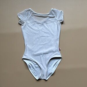 Yumiko Meagan leotard XS white cap sleeve